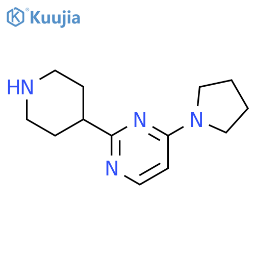 2-(piperidin-4-yl)-4-(pyrrolidin-1-yl)pyrimidine structure