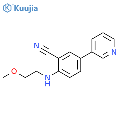 2-(2-methoxyethyl)amino-5-(pyridin-3-yl)benzonitrile structure