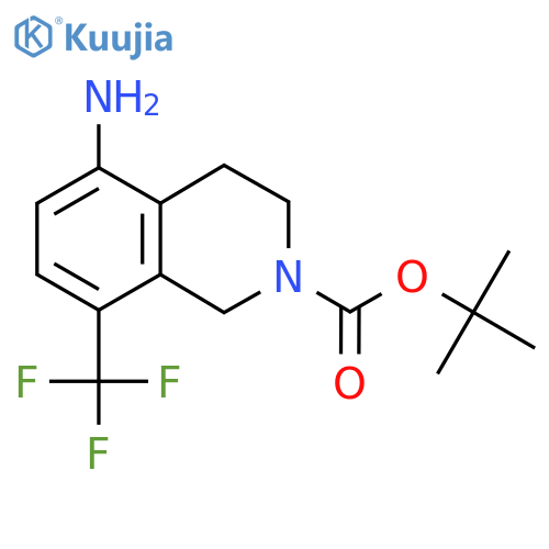 tert-butyl 5-amino-8-(trifluoromethyl)-1,2,3,4-tetrahydroisoquinoline-2-carboxylate structure