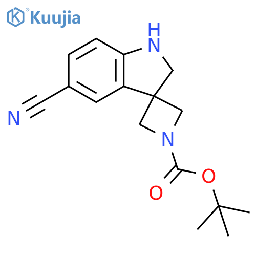 tert-butyl 5'-cyano-1',2'-dihydrospiroazetidine-3,3'-indole-1-carboxylate structure
