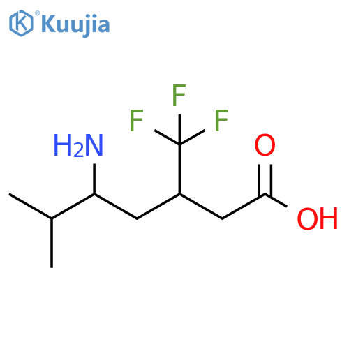 5-amino-6-methyl-3-(trifluoromethyl)heptanoic acid structure