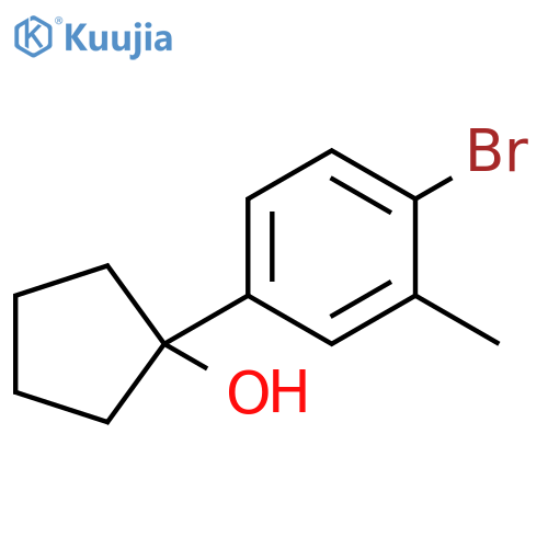 Cyclopentanol, 1-(4-bromo-3-methylphenyl)- structure