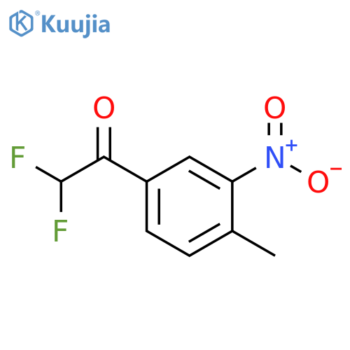 2,2-difluoro-1-(4-methyl-3-nitrophenyl)ethan-1-one structure
