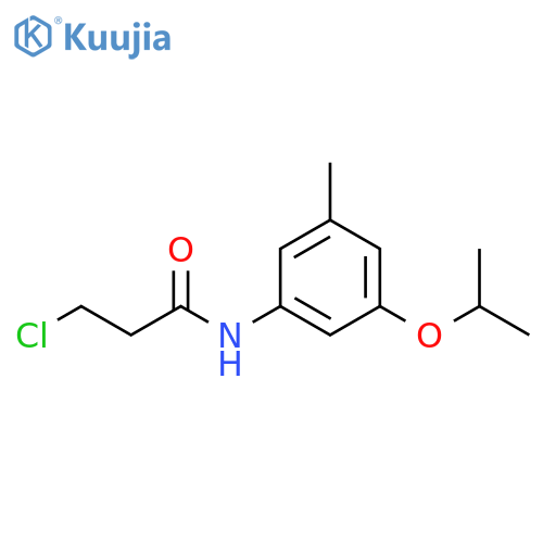 3-chloro-N-3-methyl-5-(propan-2-yloxy)phenylpropanamide structure