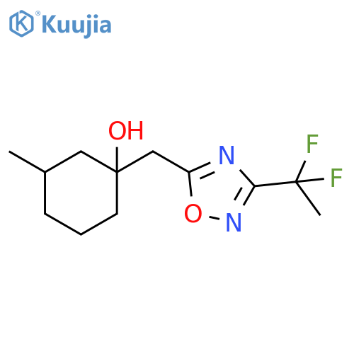 1-{3-(1,1-difluoroethyl)-1,2,4-oxadiazol-5-ylmethyl}-3-methylcyclohexan-1-ol structure