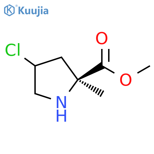 methyl 4-chloro-2-methylpyrrolidine-2-carboxylate structure
