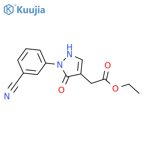ethyl 2-2-(3-cyanophenyl)-3-oxo-2,3-dihydro-1H-pyrazol-4-ylacetate structure