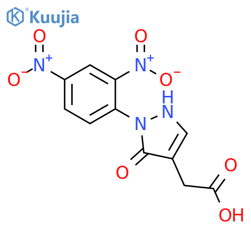 1H-Pyrazole-4-acetic acid, 1-(2,4-dinitrophenyl)-2,5-dihydro-5-oxo- structure