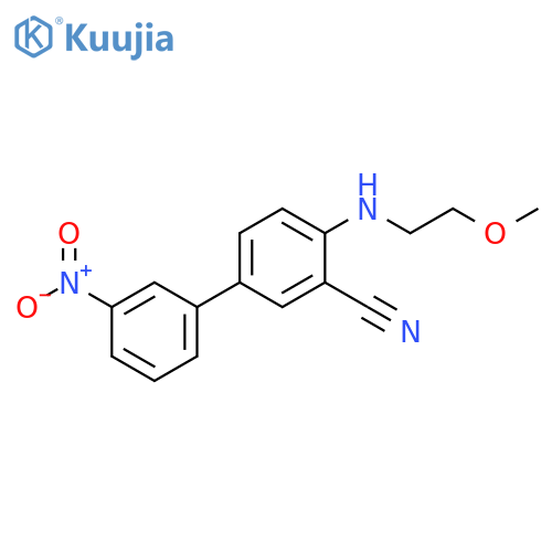 2-(2-Methoxyethylamino)-5-(3-nitrophenyl)benzonitrile structure