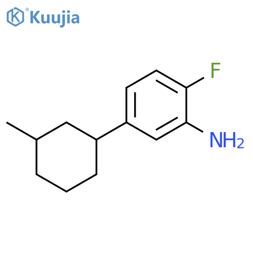 2-fluoro-5-(3-methylcyclohexyl)aniline structure