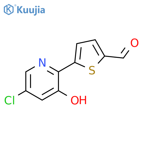 5-(5-chloro-3-hydroxypyridin-2-yl)thiophene-2-carbaldehyde structure