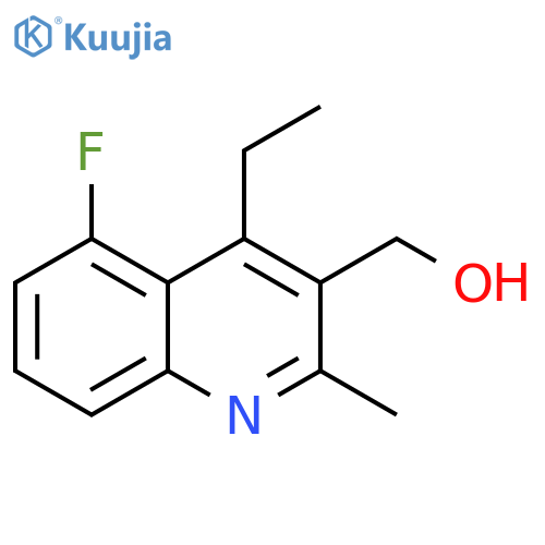 (4-ethyl-5-fluoro-2-methylquinolin-3-yl)methanol structure