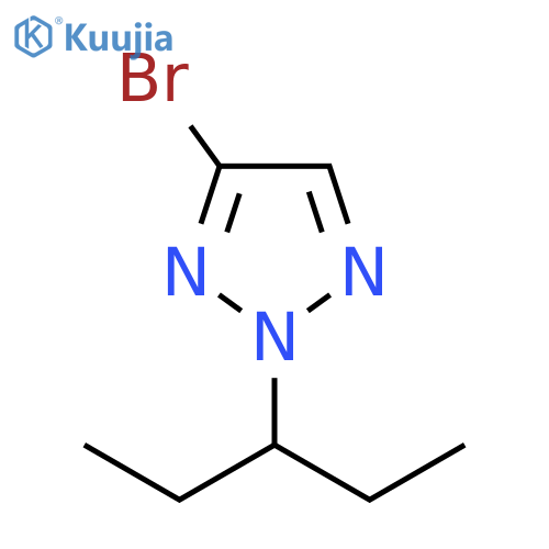 4-bromo-2-(pentan-3-yl)-2H-1,2,3-triazole structure