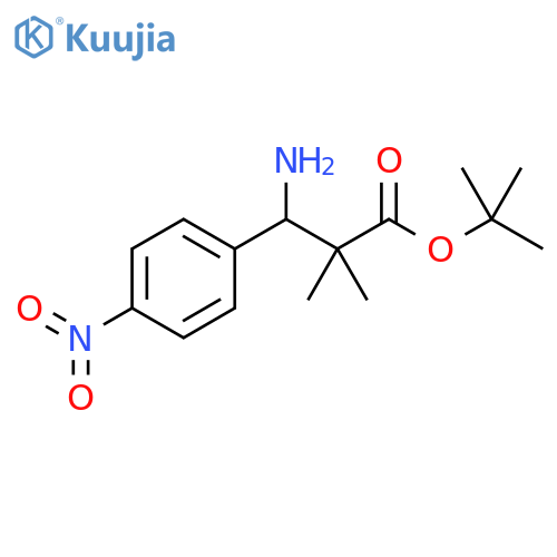 tert-butyl 3-amino-2,2-dimethyl-3-(4-nitrophenyl)propanoate structure
