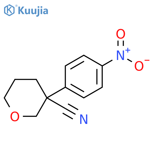 3-(4-nitrophenyl)oxane-3-carbonitrile structure