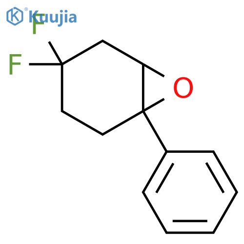 4,4-difluoro-1-phenyl-7-oxabicyclo4.1.0heptane structure
