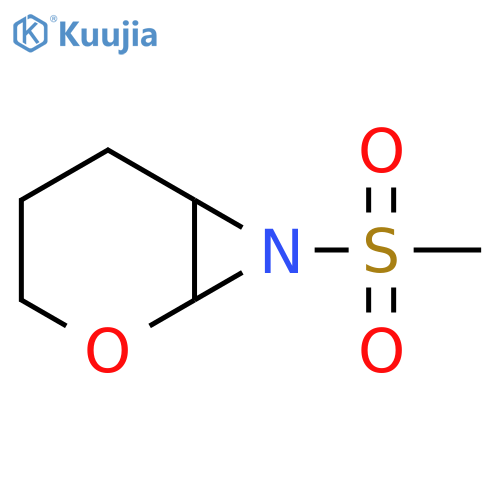 7-methanesulfonyl-2-oxa-7-azabicyclo4.1.0heptane structure