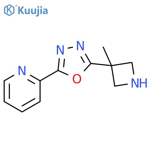 2-5-(3-methylazetidin-3-yl)-1,3,4-oxadiazol-2-ylpyridine structure