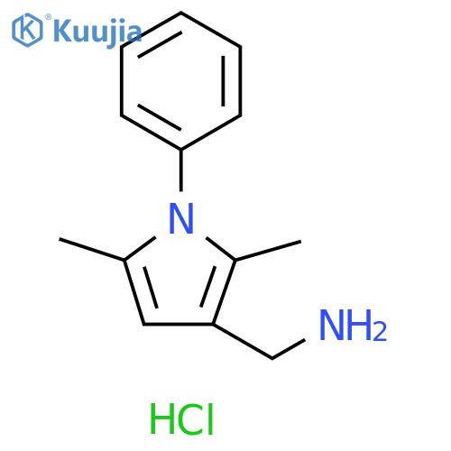 (2,5-dimethyl-1-phenyl-1H-pyrrol-3-yl)methanamine hydrochloride structure
