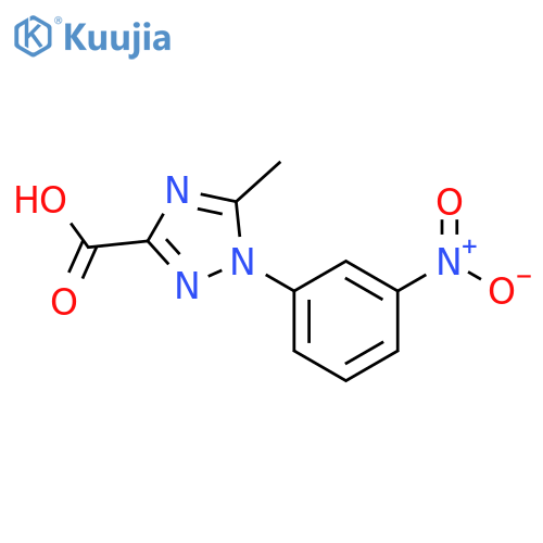 5-methyl-1-(3-nitrophenyl)-1H-1,2,4-triazole-3-carboxylic acid structure