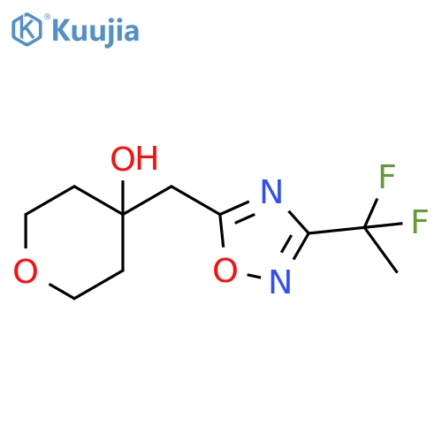 4-{3-(1,1-difluoroethyl)-1,2,4-oxadiazol-5-ylmethyl}oxan-4-ol structure