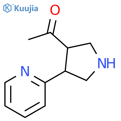 1-4-(pyridin-2-yl)pyrrolidin-3-ylethan-1-one structure