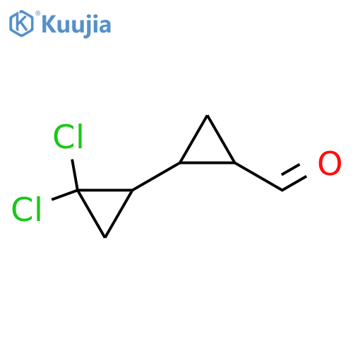 2-(2,2-dichlorocyclopropyl)cyclopropane-1-carbaldehyde structure