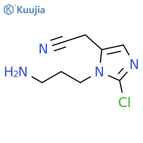 1H-Imidazole-5-acetonitrile, 1-(3-aminopropyl)-2-chloro- structure