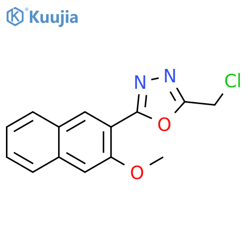 2-(chloromethyl)-5-(3-methoxynaphthalen-2-yl)-1,3,4-oxadiazole structure
