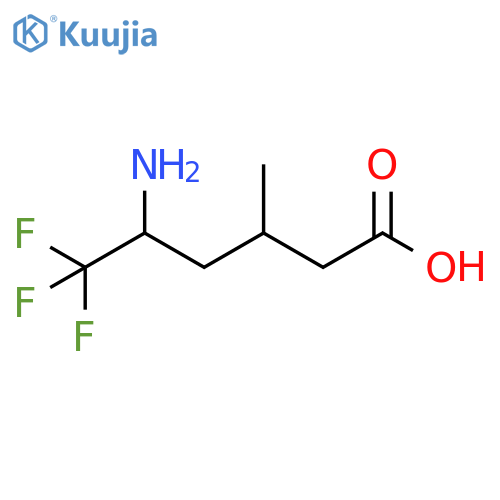 5-amino-6,6,6-trifluoro-3-methylhexanoic acid structure