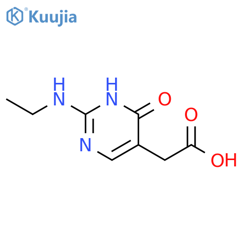 2-2-(ethylamino)-6-oxo-1,6-dihydropyrimidin-5-ylacetic acid structure