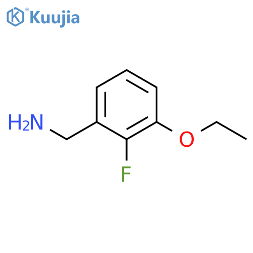 (3-ethoxy-2-fluorophenyl)methanamine structure