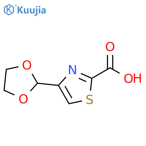 4-(1,3-dioxolan-2-yl)-1,3-thiazole-2-carboxylic acid structure