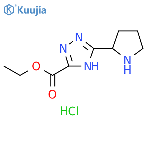 ethyl 3-(pyrrolidin-2-yl)-1H-1,2,4-triazole-5-carboxylate hydrochloride structure