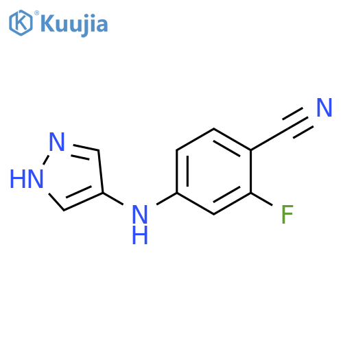 2-fluoro-4-(1H-pyrazol-4-yl)aminobenzonitrile structure