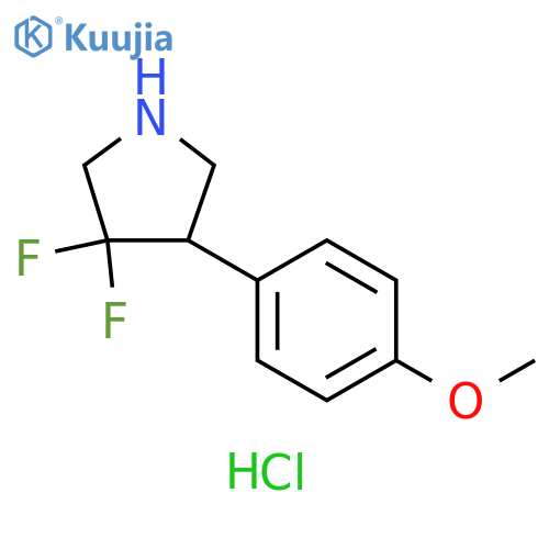 3,3-difluoro-4-(4-methoxyphenyl)pyrrolidine hydrochloride structure