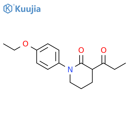 1-(4-ethoxyphenyl)-3-propanoylpiperidin-2-one structure