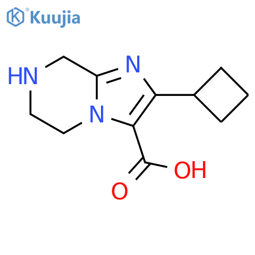 2-cyclobutyl-5H,6H,7H,8H-imidazo1,2-apyrazine-3-carboxylic acid structure