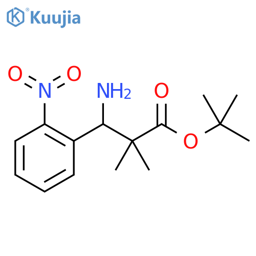 tert-butyl 3-amino-2,2-dimethyl-3-(2-nitrophenyl)propanoate structure