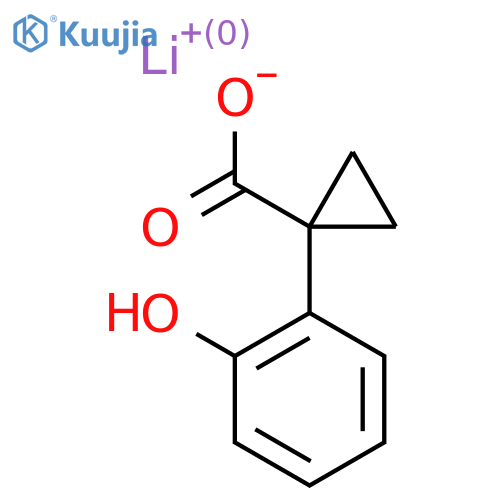 Lithium(1+) ion 1-(2-hydroxyphenyl)cyclopropane-1-carboxylate structure
