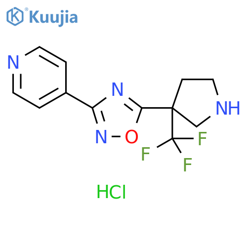 4-{5-3-(trifluoromethyl)pyrrolidin-3-yl-1,2,4-oxadiazol-3-yl}pyridine dihydrochloride structure