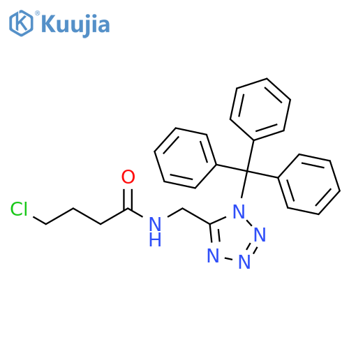 Butanamide, 4-chloro-N-[[1-(triphenylmethyl)-1H-tetrazol-5-yl]methyl]- structure