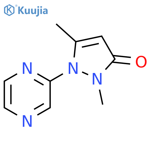 2,5-dimethyl-1-(pyrazin-2-yl)-2,3-dihydro-1H-pyrazol-3-one structure