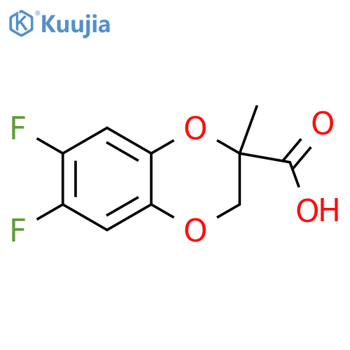 6,7-difluoro-2-methyl-2,3-dihydro-1,4-benzodioxine-2-carboxylic acid structure