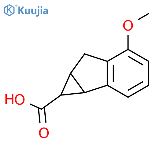 5-methoxy-1H,1aH,6H,6aH-cyclopropaaindene-1-carboxylic acid structure