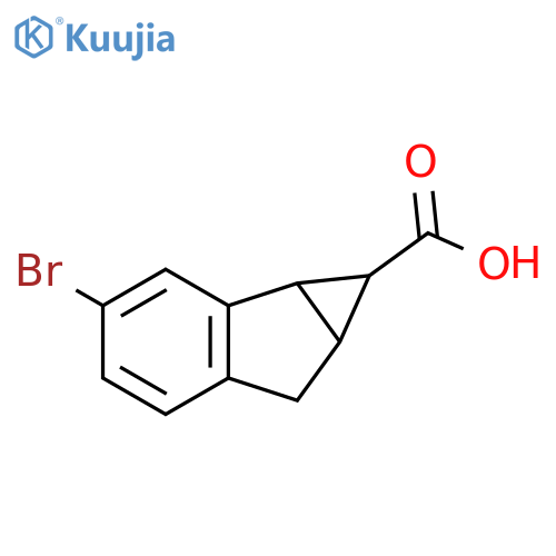 3-Bromo-1H,1aH,6H,6aH-cyclopropaaindene-1-carboxylic Acid structure