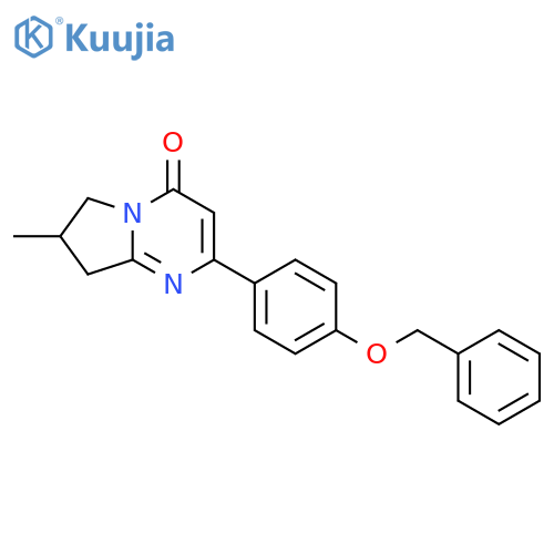 2-4-(benzyloxy)phenyl-7-methyl-4H,6H,7H,8H-pyrrolo1,2-apyrimidin-4-one structure