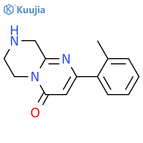 2-(2-methylphenyl)-4H,6H,7H,8H,9H-pyrimido1,2-apiperazin-4-one structure