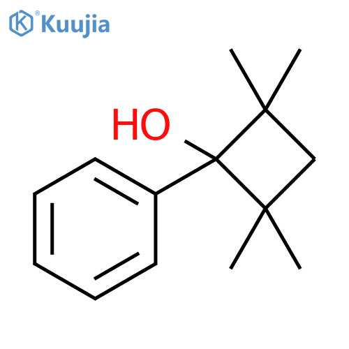 2,2,4,4-tetramethyl-1-phenylcyclobutan-1-ol structure