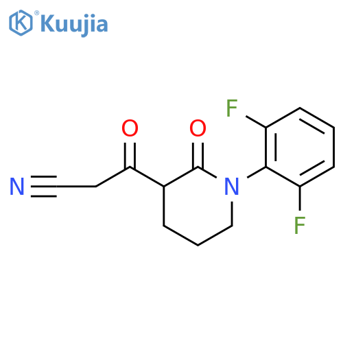 3-1-(2,6-difluorophenyl)-2-oxopiperidin-3-yl-3-oxopropanenitrile structure